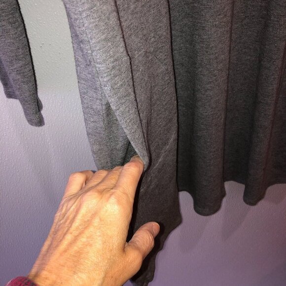 J Jill Womens Medium Gray Long Sleeve Pockets Lace Up Back Knit Dress Size M - Picture 6 of 10